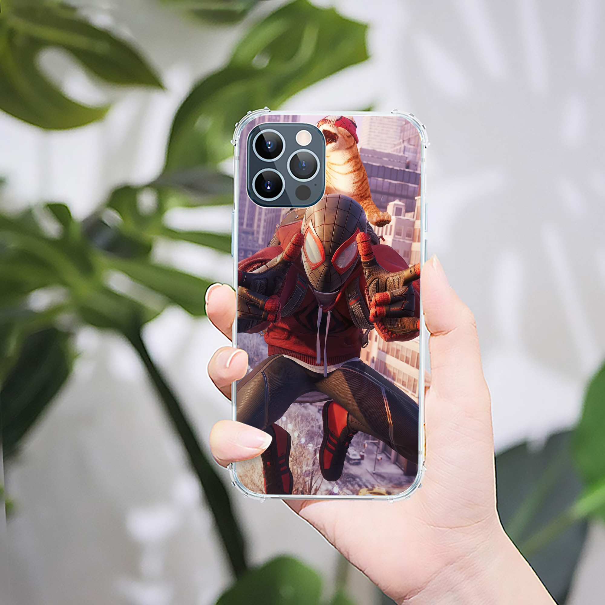 （画像用） Spider Man スパイダーマン 【iPhone 12シリーズ対応】透明スマホケース（クリアソフトケース）